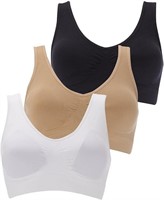 New 3 Sports Bra Black,White,Beige