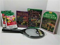 Gardener's Books, Hummingbird Food, and Bug Zapper