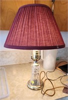 Vintage pinwheel crystal lamp