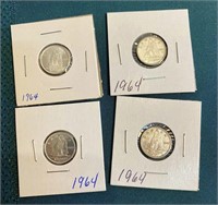 4 X 1964 TEN CENT