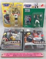 4 Collectible Sports Action Figures