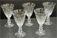 Clear Cut Glass Stemware Lot Collection