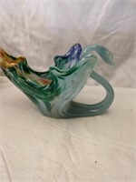 Vintage Art Glass Swan,  Chip on Beak