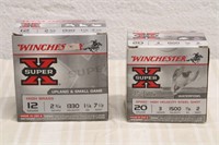 (2) FULL BOXES OF 20 GAUGE AND 12 GAUGE SHELLS