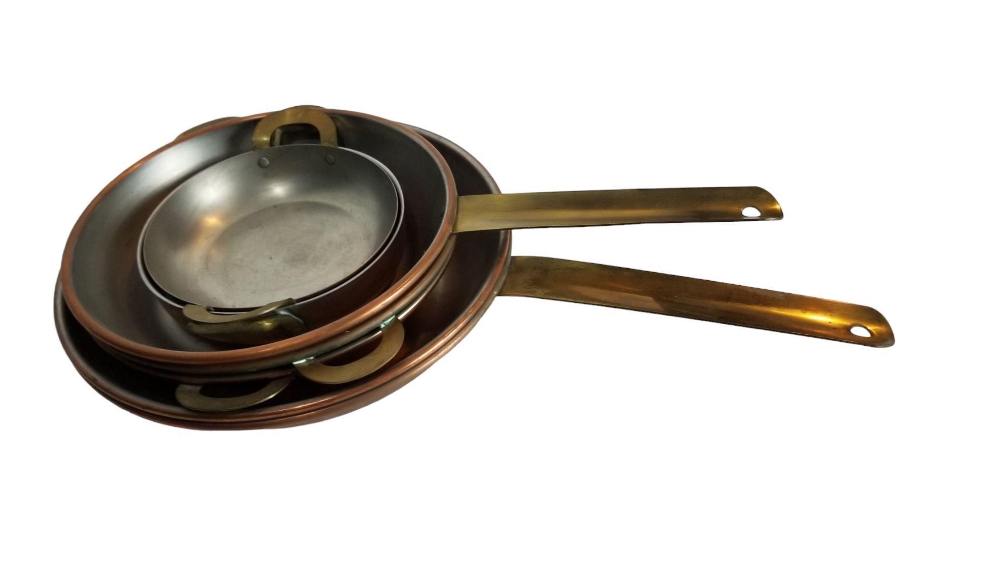 Vintage Copper Pan Set