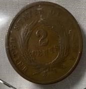 Lot 4- 1864 U.S. Two Cent Piece
