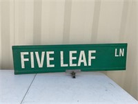 FIVE LEAF LANE STREET SIGN