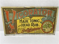 Tin Sign - Vicorator Hair Tonic, 9x5 " Tall