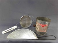 Vintage Aluminum Food Strainer G.M.T. Italy &