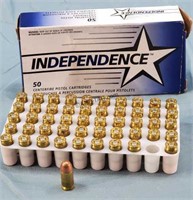 Box of 50 Independence 380 Auto 95gr FMJ Ammo