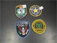 Police patches.