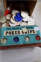 Poker chips new & used 100 in original box