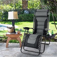 MAISON ARTS Padded Zero Gravity Lawn Chair