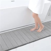 Memory Foam Soft Bath Mat-24"x70", Grey