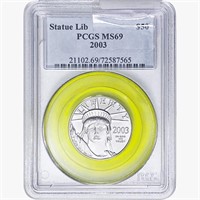 2003 1/2oz. Platinum $50 Eagle PCGS MS69
