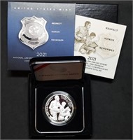 2021 Law Enforcement Proof Silver Dollar MIB