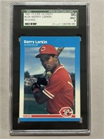 1987 BARRY LARKIN ROOKIE FLEER GLOSSY SGC 9