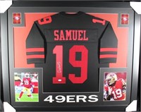 Autographed Deebo Samuel Cutsom Framed Jersey