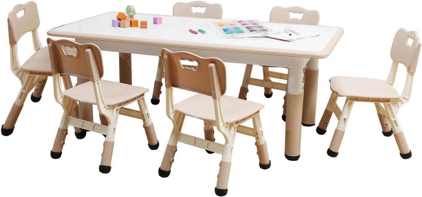 Kids Table & Chair Set  Age 2-12 Adjustable