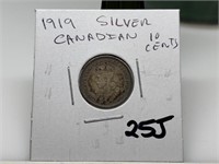 1919 SILVER CANADIAN DIME