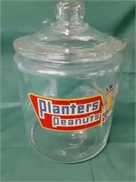Planters Peanuts Glass Jar w/Lid