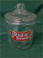 Planters Peanuts Glass Jar w/Lid