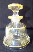 Glass Perfume Bottle With Gilt Trim