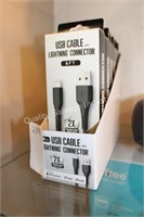 6 i-phone usb cables (display)