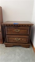 Mid century side table 2 drawers
24”L x 15” D x