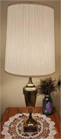 Pair of matching shade lamps approx 40 inches