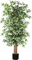6ft GTIDEA Artificial Ficus  Natural Trunk