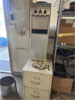 GE water dispenser and file cabinet