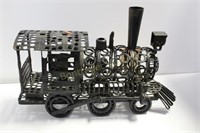 TRAIN MADE FROM VARIOUS PIECES OF METAL