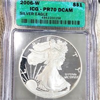 2006-W Silver Eagle ICG - PR 70 DCAM