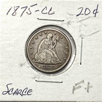 1875-CC Twenty Cent Piece