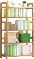 E9589  Untyo Bamboo Shelf 5-Tier Adjustable Bookca