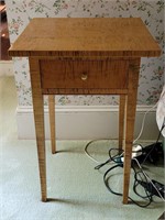 Tiger maple bedside table