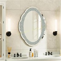 Artloge Scalloped Mirror: 32 x 24 in. Silver