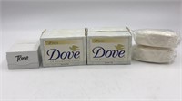 7 New Sealed Bar Soap Dove & Tone
