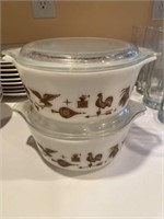 2 Pyrex Covered Dishes