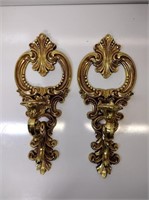 Dart Gold Toned Plastic Sconces