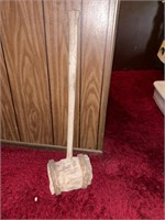 A wooden mallet