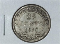 Nfld 25 Cent 1917