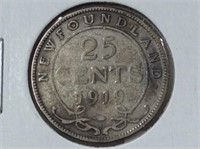 Nfld 25 Cent 1919 Vg