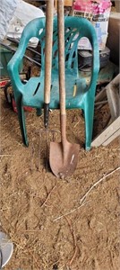 pointed shovel, manure fork