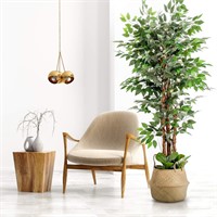 Artificial Ficus Tree, 72 Inches Tall