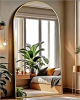 KOMCOTE Arch Mirror Full Length, 76"x 34" in Gold