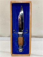 J. BOWIE,  WOOD HANDLE, FIXED BLADE KNIFE,