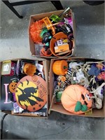 3 Boxes Full of Halloween Decorations