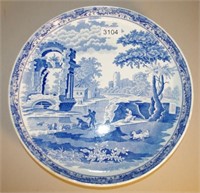 Spode blue and white 'Italian'  pattern cake stand